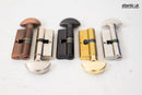 AGB Euro Profile 15 Pin Cylinder Key to Turn 40-40mm (80mm) in Satin Nickel Cylinder Atlantic