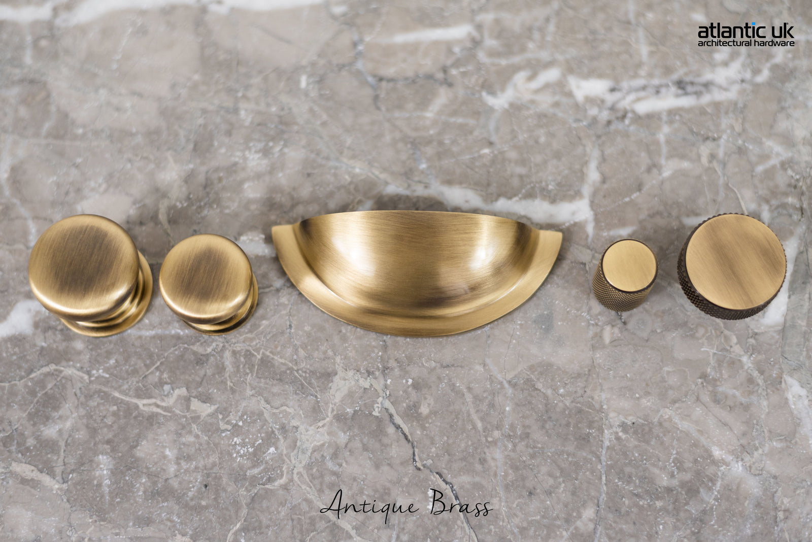 Old English Winchester Solid Brass Cabinet Cup Pull Concealed Fix in Antique Brass Cabinet Pull Atlantic