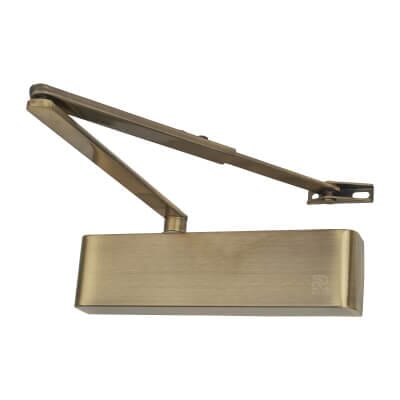 Atlantic Premium Grade Door Closer in Antique Brass Door Closer Atlantic