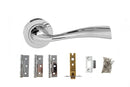 Atlantic Wave Dorpac 2.5" Latch, 3" x 2" Hinges x3 in Polished Chrome Door Handle Pack Atlantic