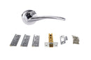 Atlantic Arizona Dorpac 2.5" Latch, 3" x 2" Hinges x3 in Polished Chrome Door Handle Pack Atlantic
