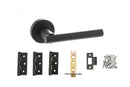Atlantic Nebraska Dorpac 2.5" Latch, 3" x 2" Hinges x3 in Matt Black Door Handle Pack Atlantic
