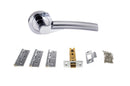 Atlantic Florida Dorpac 2.5" Latch, 3" x 2" Hinges x3 in Polished Chrome Door Handle Pack Atlantic