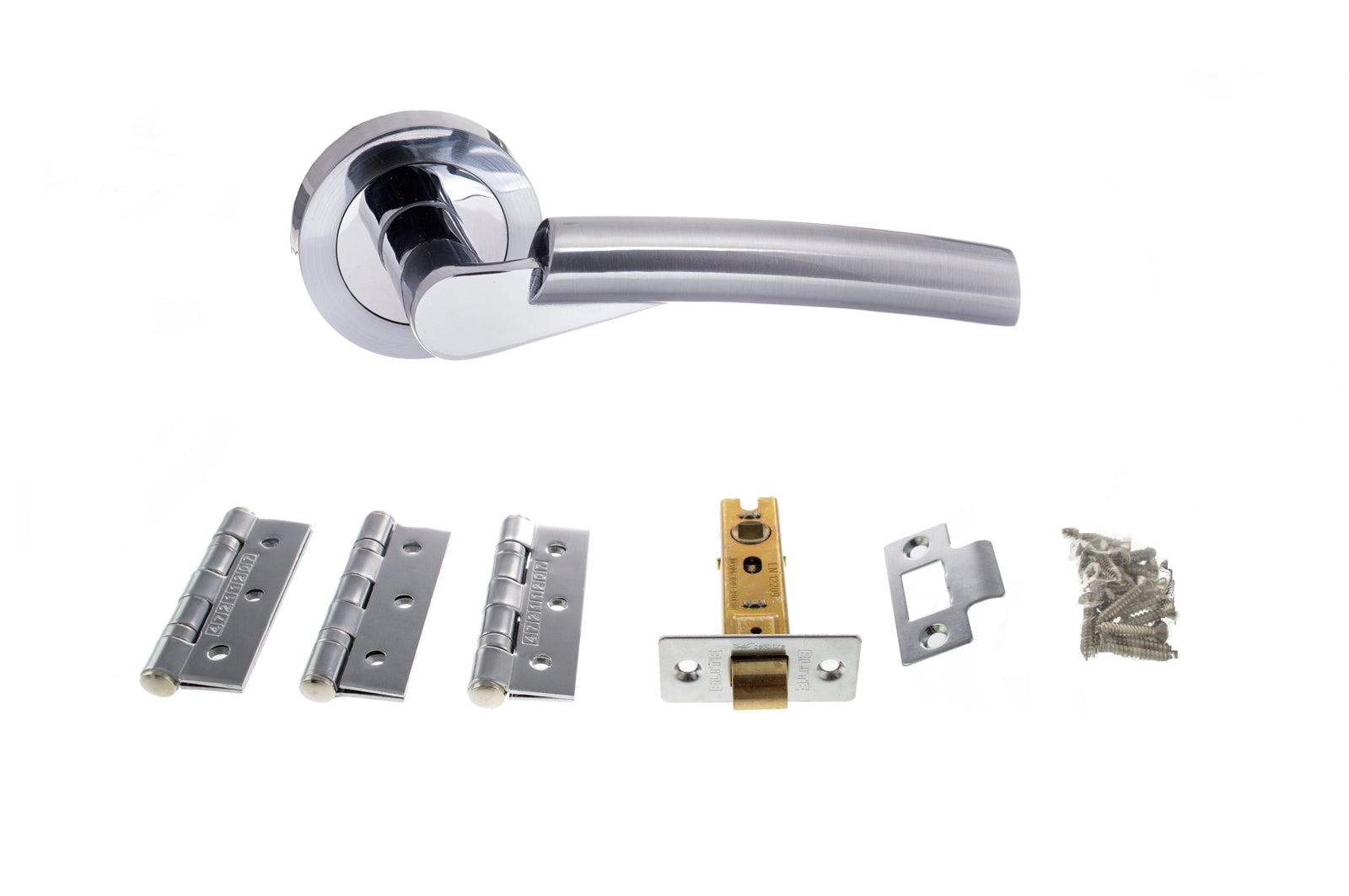 Atlantic Florida Dorpac 2.5" Latch, 3" x 2" Hinges x3 in Polished Chrome Door Handle Pack Atlantic