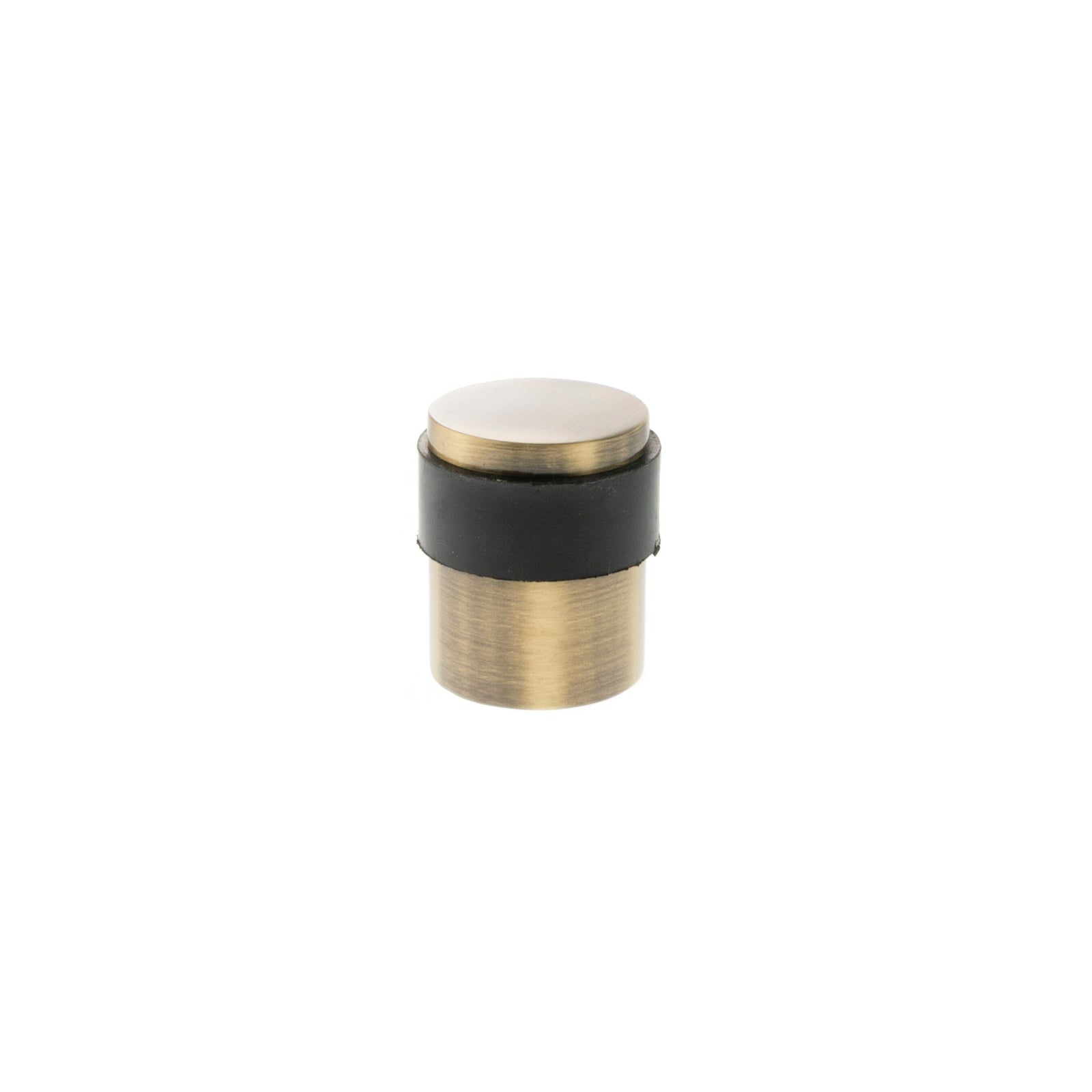 Atlantic Cylinder Premium Floor Mounted Door Stop in Antique Brass Door Stop Atlantic