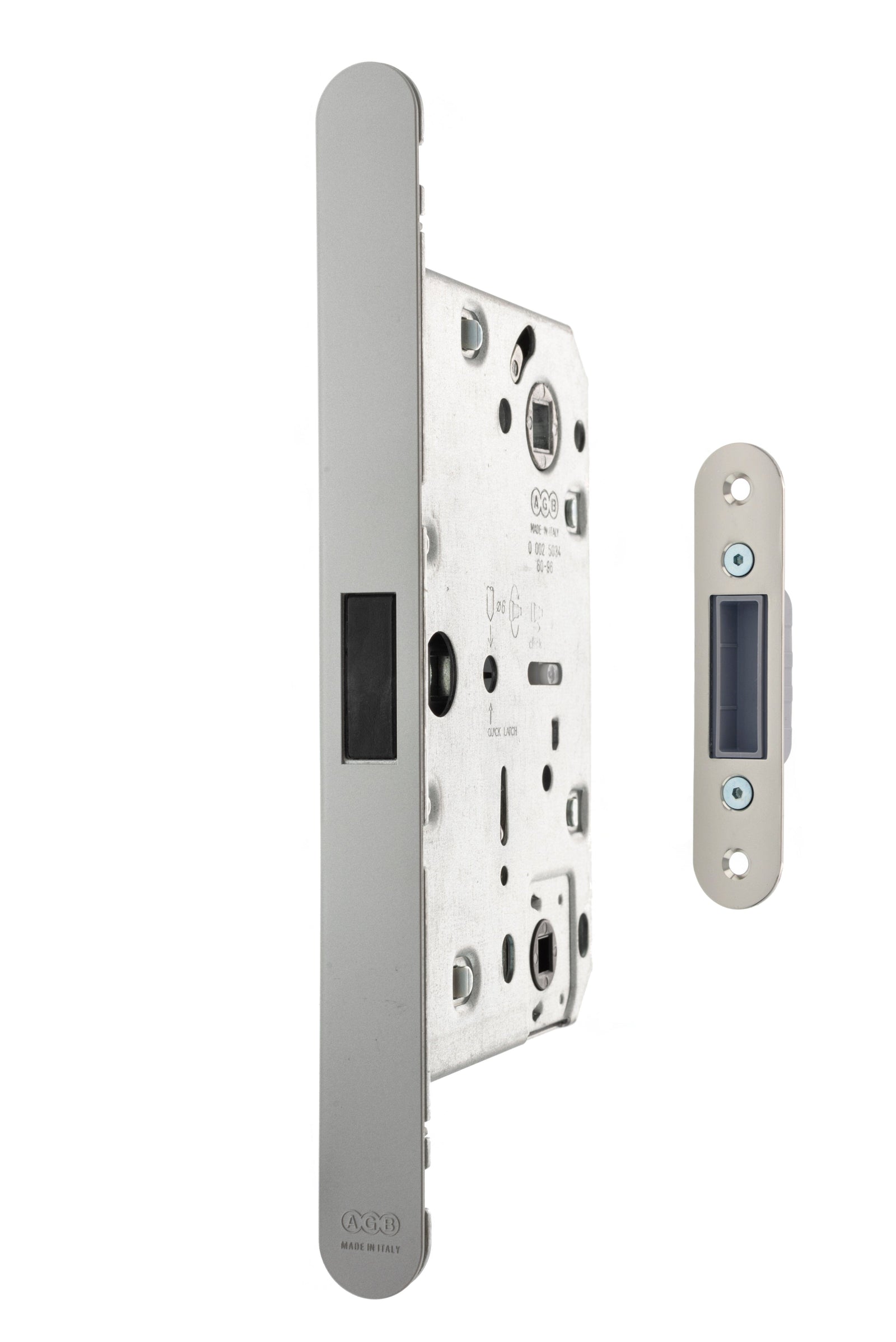 AGB Revolution XT Magnetic Bathroom Lock 60mm backset Bathroom Lock Atlantic 60mm backset Satin Chrome