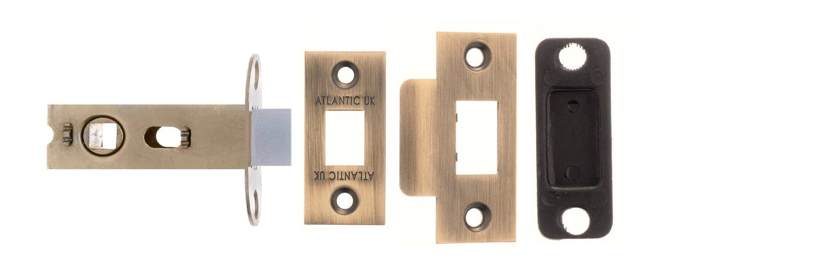 Atlantic Bolt Through Tubular Latch 2.5" Tubular Latch Atlantic 2.5" Matt Antique Brass
