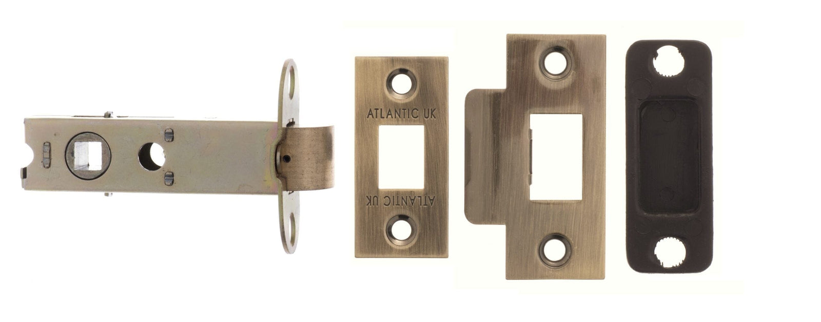 Atlantic Heavy Duty Bolt Through Tubular Latch 3" in Antique Brass Tubular Latch Atlantic