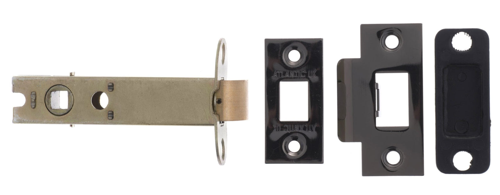 Atlantic Heavy Duty Bolt Through Tubular Latch 4" Tubular Latch Atlantic 4" Black Nickel