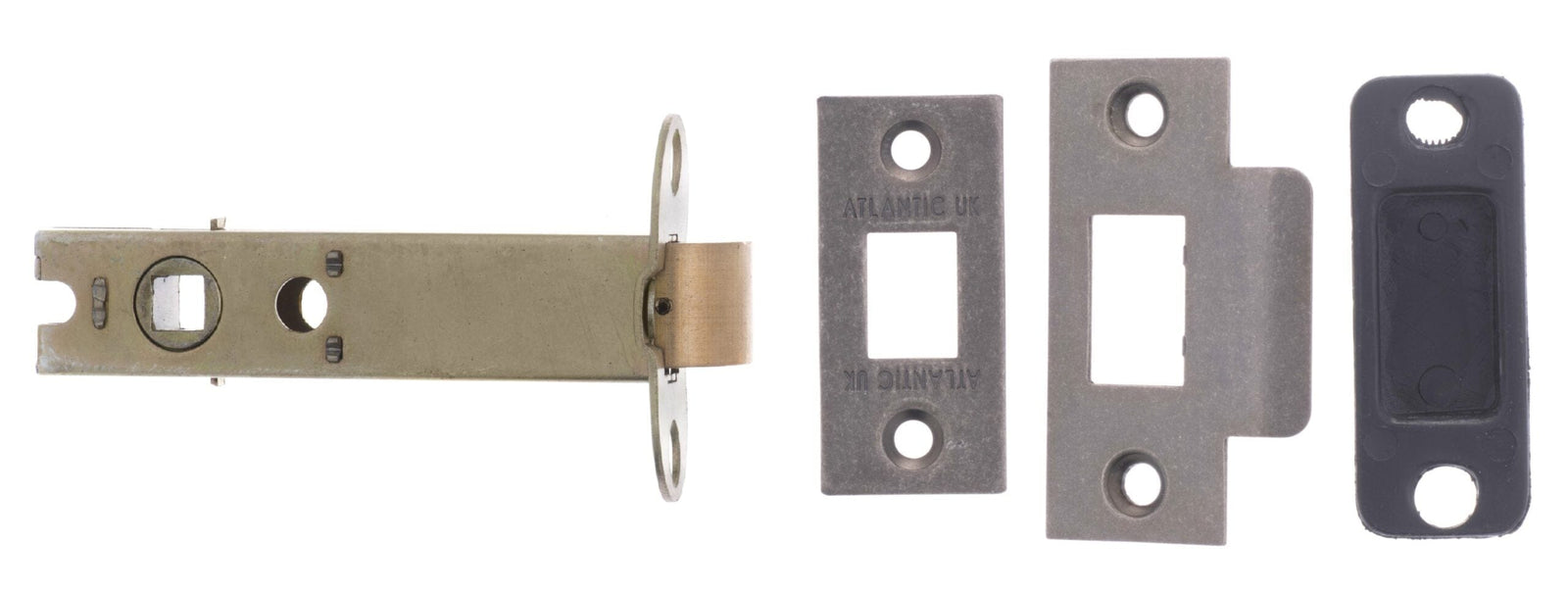 Atlantic Heavy Duty Bolt Through Tubular Latch 4" Tubular Latch Atlantic 4" Distressed Silver