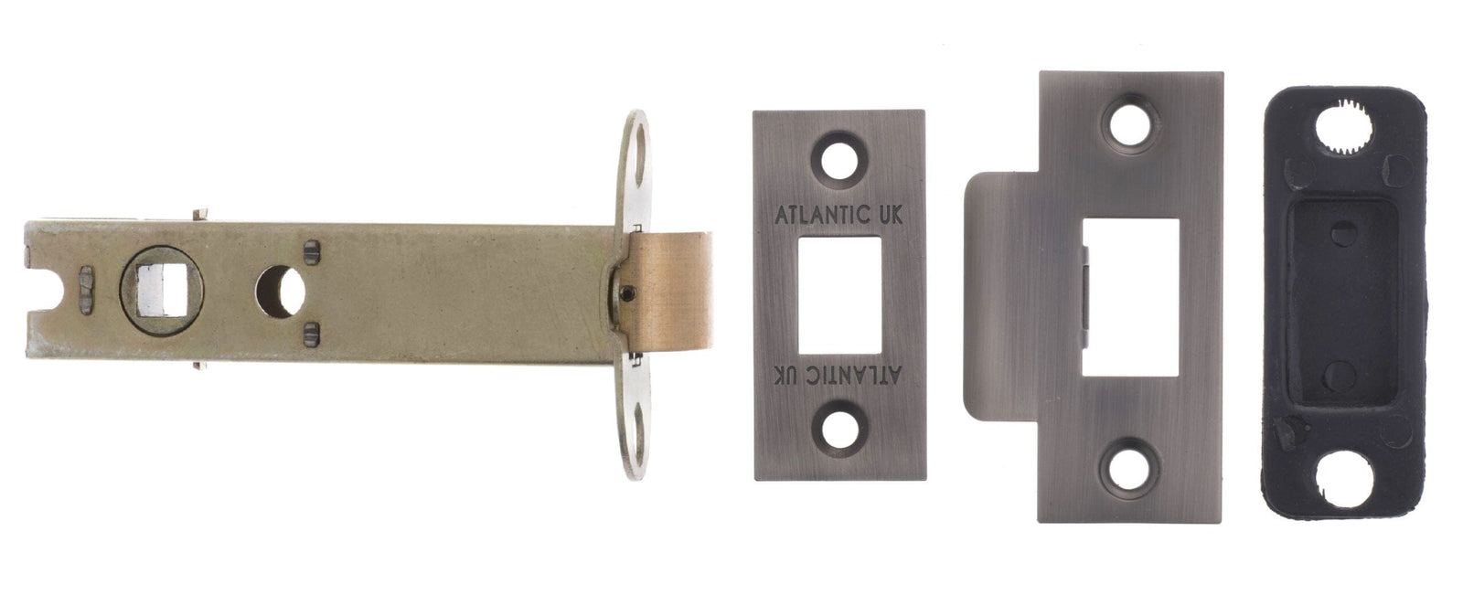 Atlantic Heavy Duty Bolt Through Tubular Latch 4" Tubular Latch Atlantic 4" Matt Gun Metal