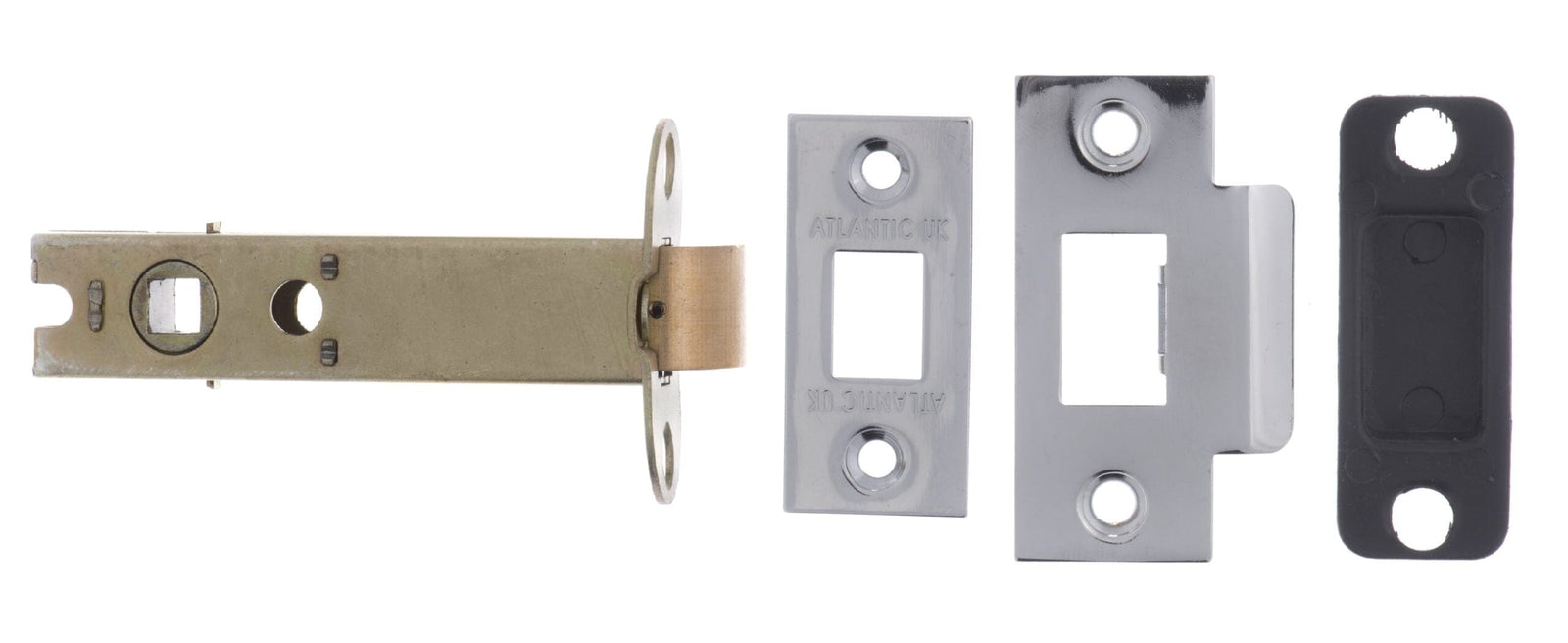 Atlantic Heavy Duty Bolt Through Tubular Latch 4" Tubular Latch Atlantic 4" Polished Chrome