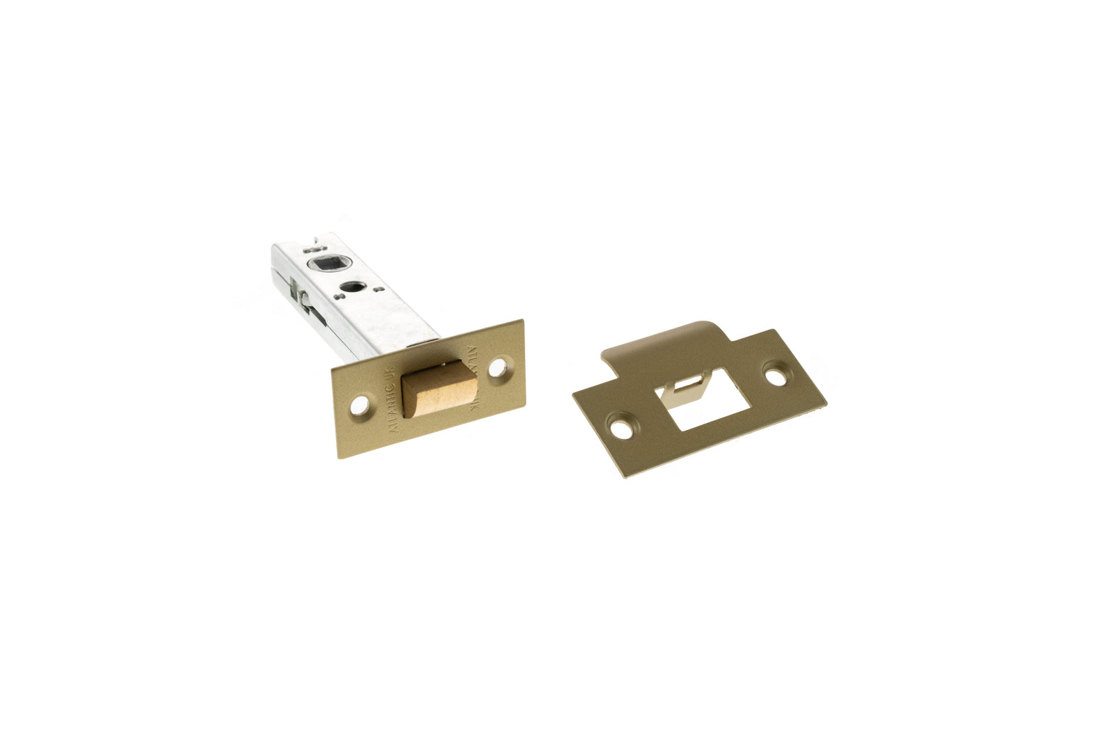 Atlantic Heavy Duty Bolt Through Tubular Latch 4" Tubular Latch Atlantic 4" Satin Brass
