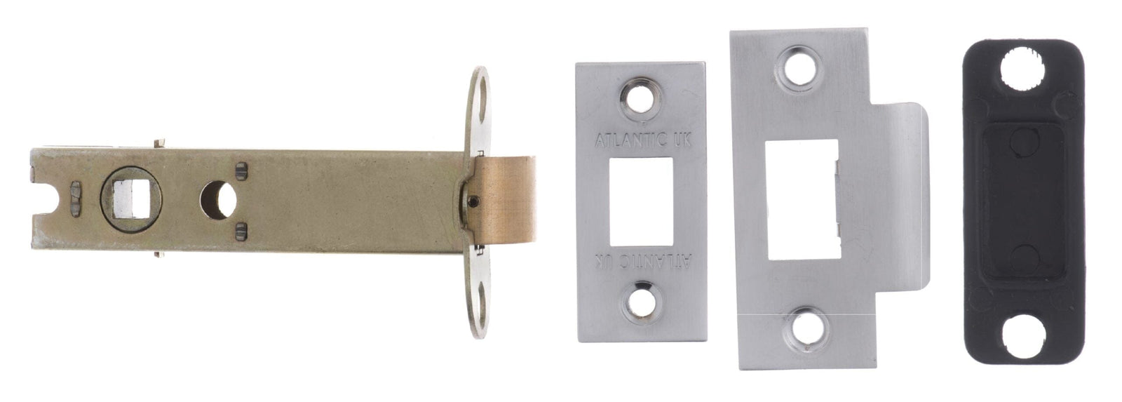 Atlantic Heavy Duty Bolt Through Tubular Latch 4" Tubular Latch Atlantic 4" Satin Chrome