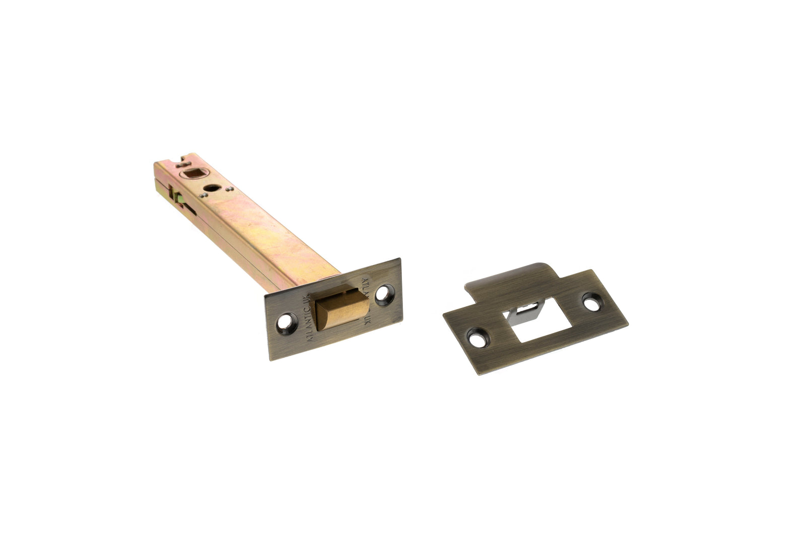 Atlantic Heavy Duty Bolt Through Tubular Latch 6" in Antique Brass Tubular Latch Atlantic