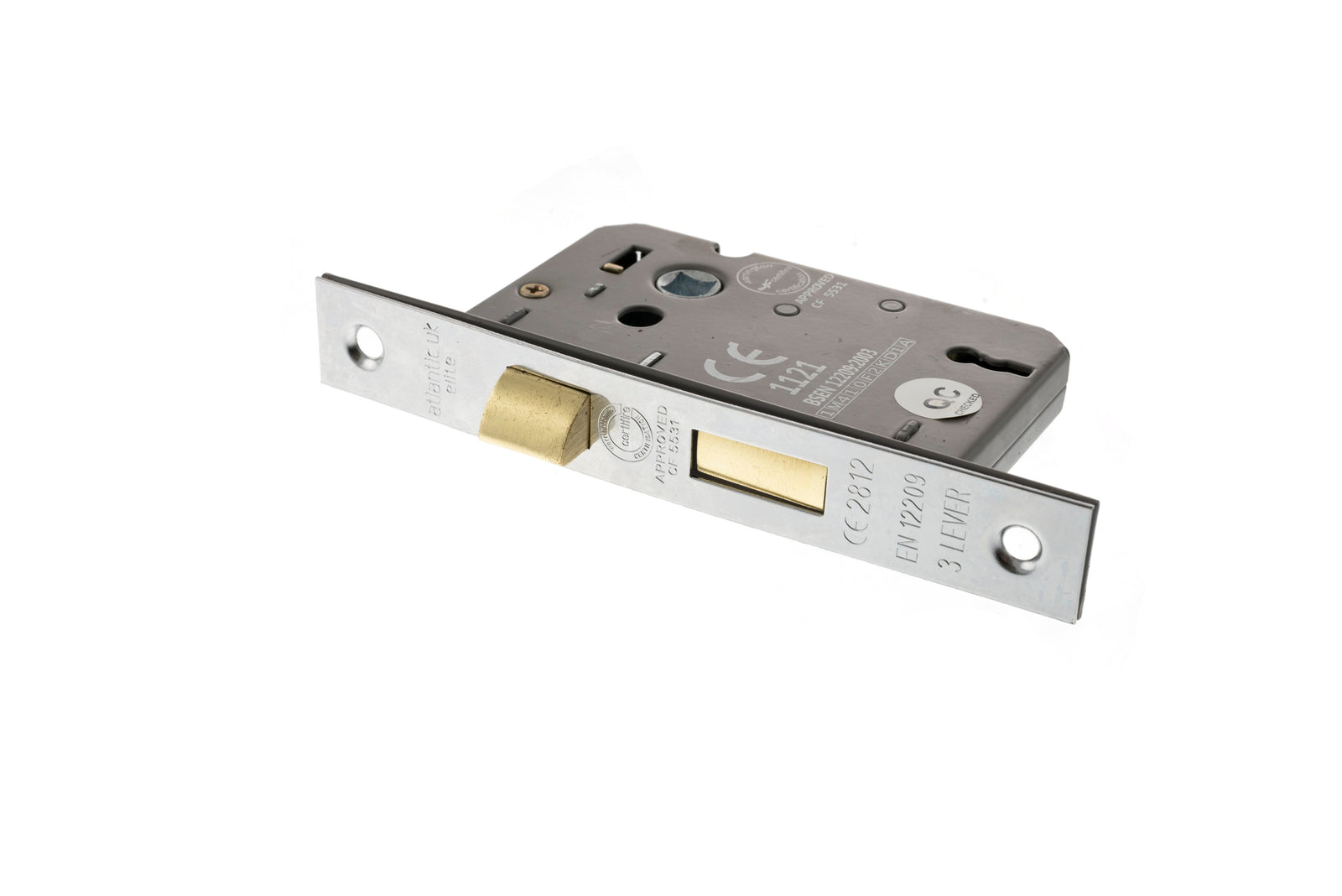 Atlantic 3 Lever Key Sashlock 3" Sashlock Atlantic 3" Polished Chrome