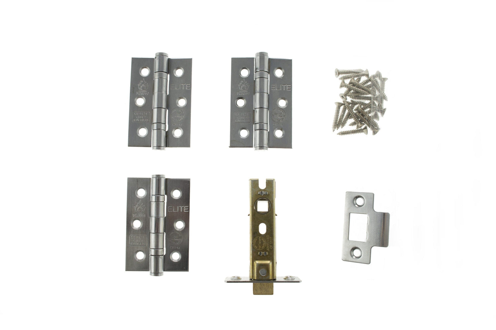 Atlantic Latch Pack 3" (Latch x1) + 3"x2" (Hinge x3) Tubular Latch Atlantic 3" (Latch x1) + 3"x2" (Hinge x3) Satin Chrome