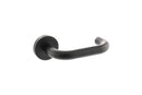 Atlantic Return To Door Lever in Matt Black Lever on Round Rose Atlantic