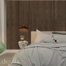 Immerse Acoustic Wall Panelling Walnut PLUS Wall Panelling Deanta