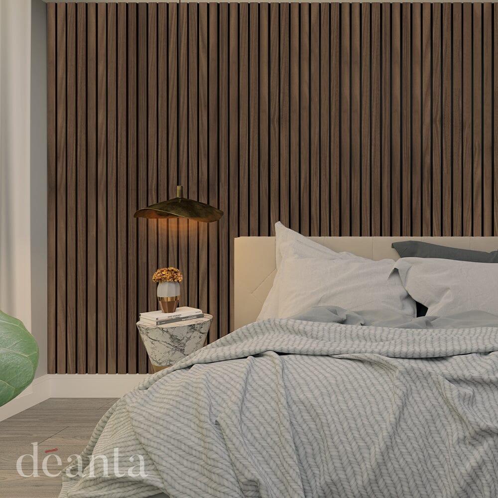 Immerse Acoustic Wall Panelling Walnut PLUS Wall Panelling Deanta