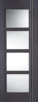 Ash Grey Zanzibar Glazed 4 Light Pre-Finished Internal Door Internal Door LPD Doors