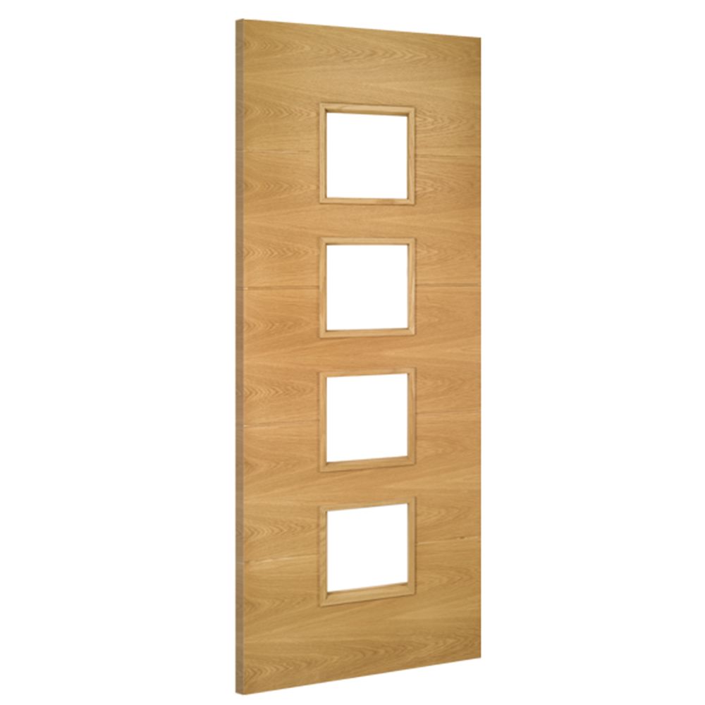 Augusta Prefinished Oak Glazed Internal Fire Door Internal Door Deanta