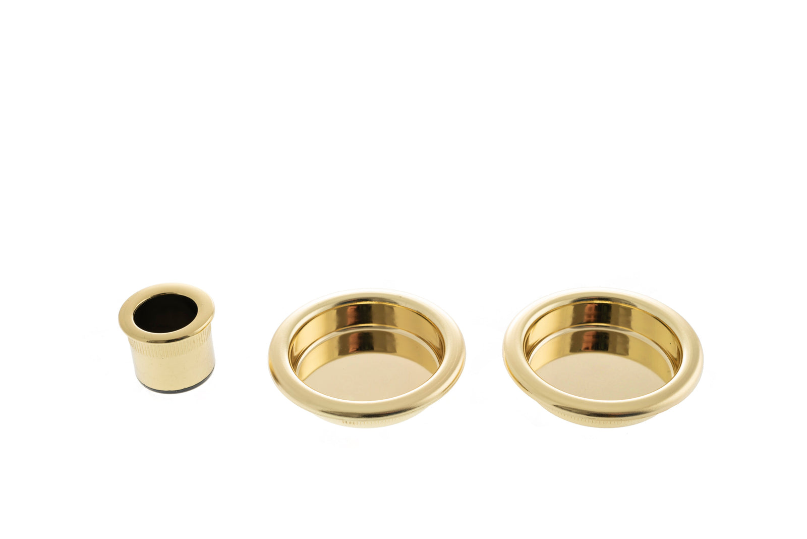 AGB Sliding Door Flush Pull Round in Polished Brass Flush Pull Atlantic
