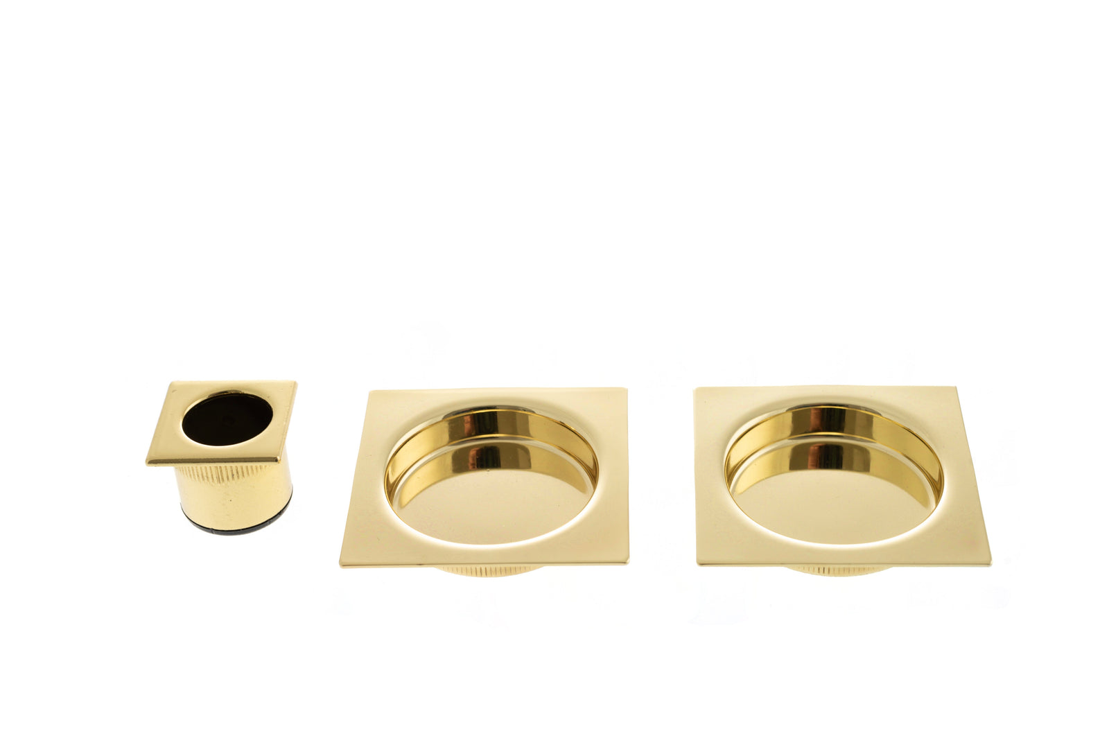 AGB Sliding Door Flush Pull Square in Polished Brass Flush Pull Atlantic