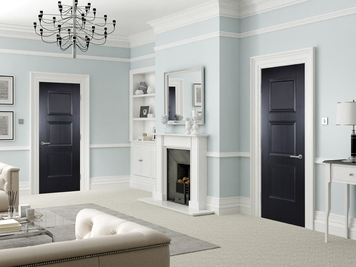 Black Amsterdam Primed Internal Door Internal Door LPD Doors