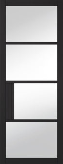 Black Chelsea 4 Light Clear Primed Internal Door Internal Door LPD Doors