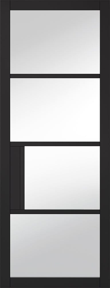 Black Chelsea 4 Light Clear Primed Internal Door Internal Door LPD Doors