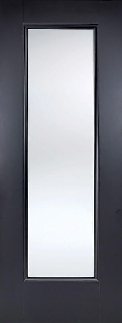 Black Eindhoven Glazed 1 Light Primed Internal Door Internal Door LPD Doors