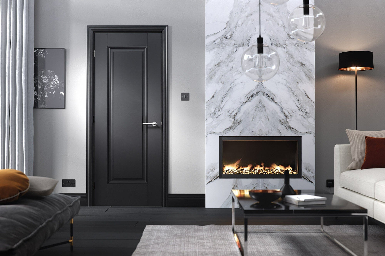 Black Eindhoven Primed Internal Fire Door FD30 Internal Fire Door LPD Doors