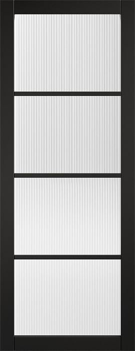 Black Soho Reeded Glazed Pre-Finished Internal Door Internal Door LPD Doors