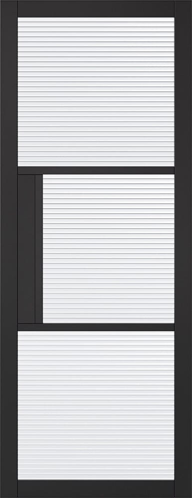 Black Tribeca 3 Light Reeded Primed Internal Door Internal Door LPD Doors