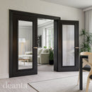 Blenheim Black Prefinished Bevelled Glaze FSC Internal Door Internal Door Deanta