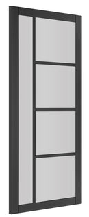 Brixton Black Primed Glazed Internal Door Internal Door Deanta