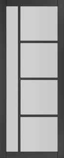 Brixton Black Primed Glazed Internal Door Internal Door Deanta