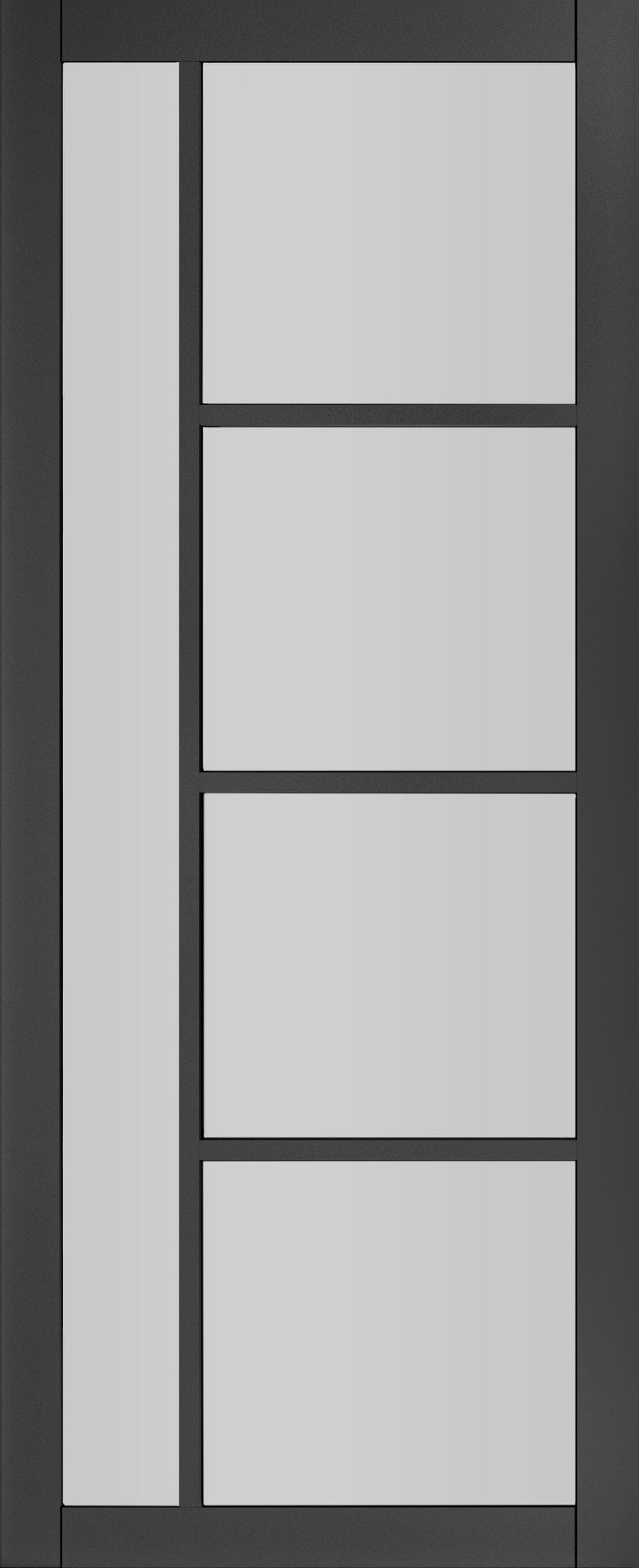 Brixton Black Primed Glazed Internal Door Internal Door Deanta