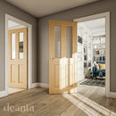 Bury Prefinished Oak Glazed FD30 Internal Fire Door Internal Door Deanta