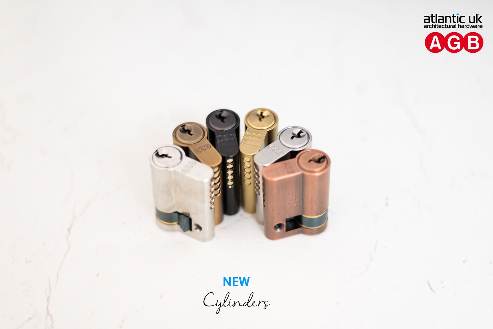 AGB Euro Profile 5 Pin Single Cylinder 30-10mm (40mm) in Matt Antique Brass Cylinder Atlantic