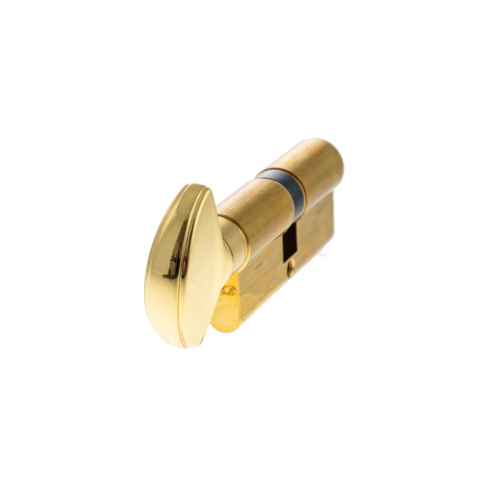 AGB Euro Profile 5 Pin Cylinder Key to Turn 35-35mm (70mm) in Polished Brass Cylinder Atlantic
