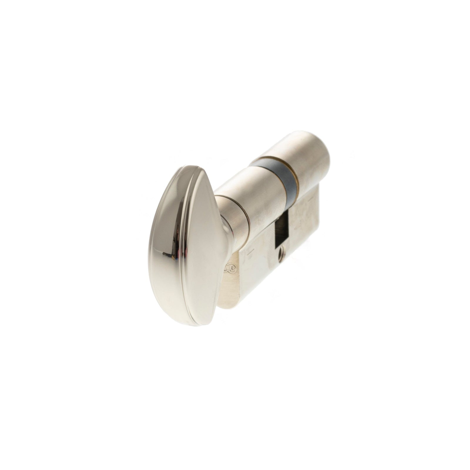 AGB Euro Profile 5 Pin Cylinder Key to Turn 30-30mm (60mm) in Polished Nickel Cylinder Atlantic