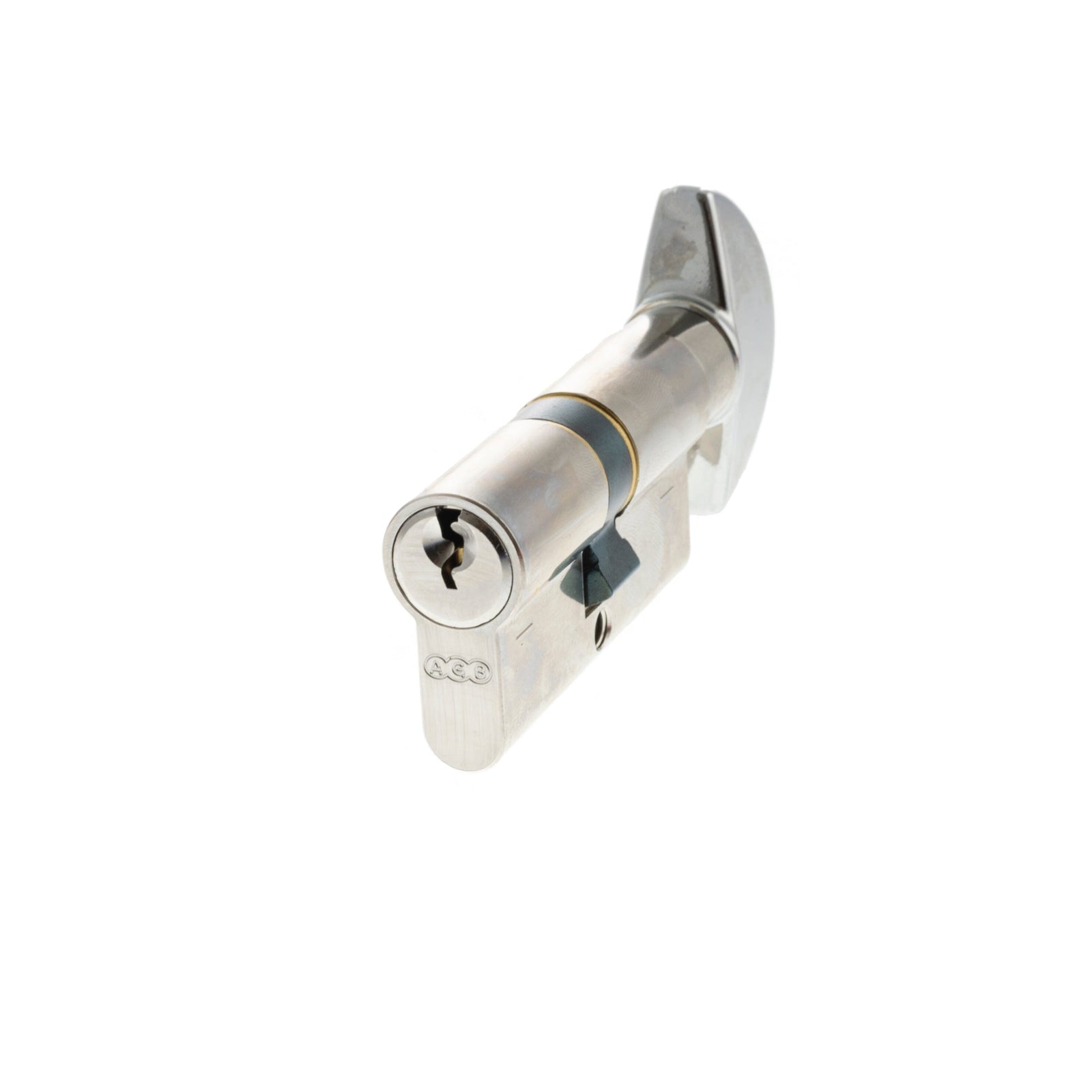 AGB Euro Profile 5 Pin Cylinder Key to Turn 30-30mm (60mm) in Polished Chrome Cylinder Atlantic