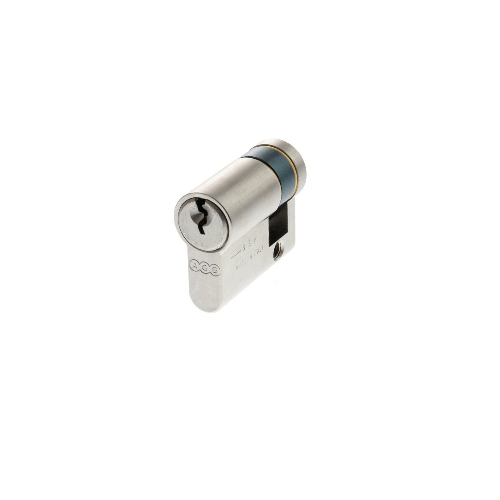 AGB Euro Profile 5 Pin Single Cylinder 30-10mm (40mm) in Satin Chrome Cylinder Atlantic