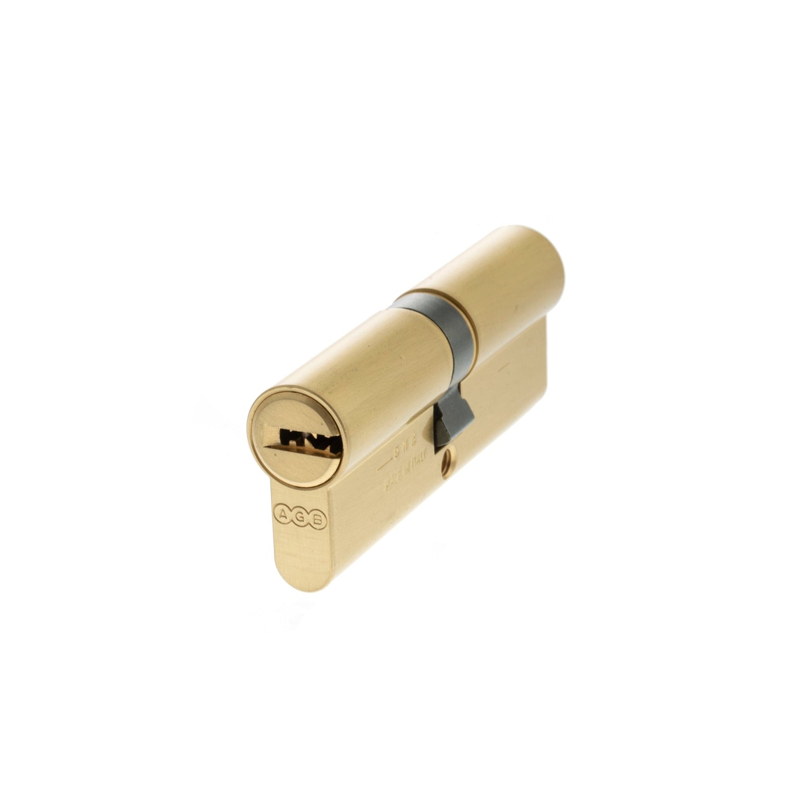 AGB Euro Profile 15 Pin Double Cylinder 40-40mm (80mm) in Satin Brass Cylinder Atlantic