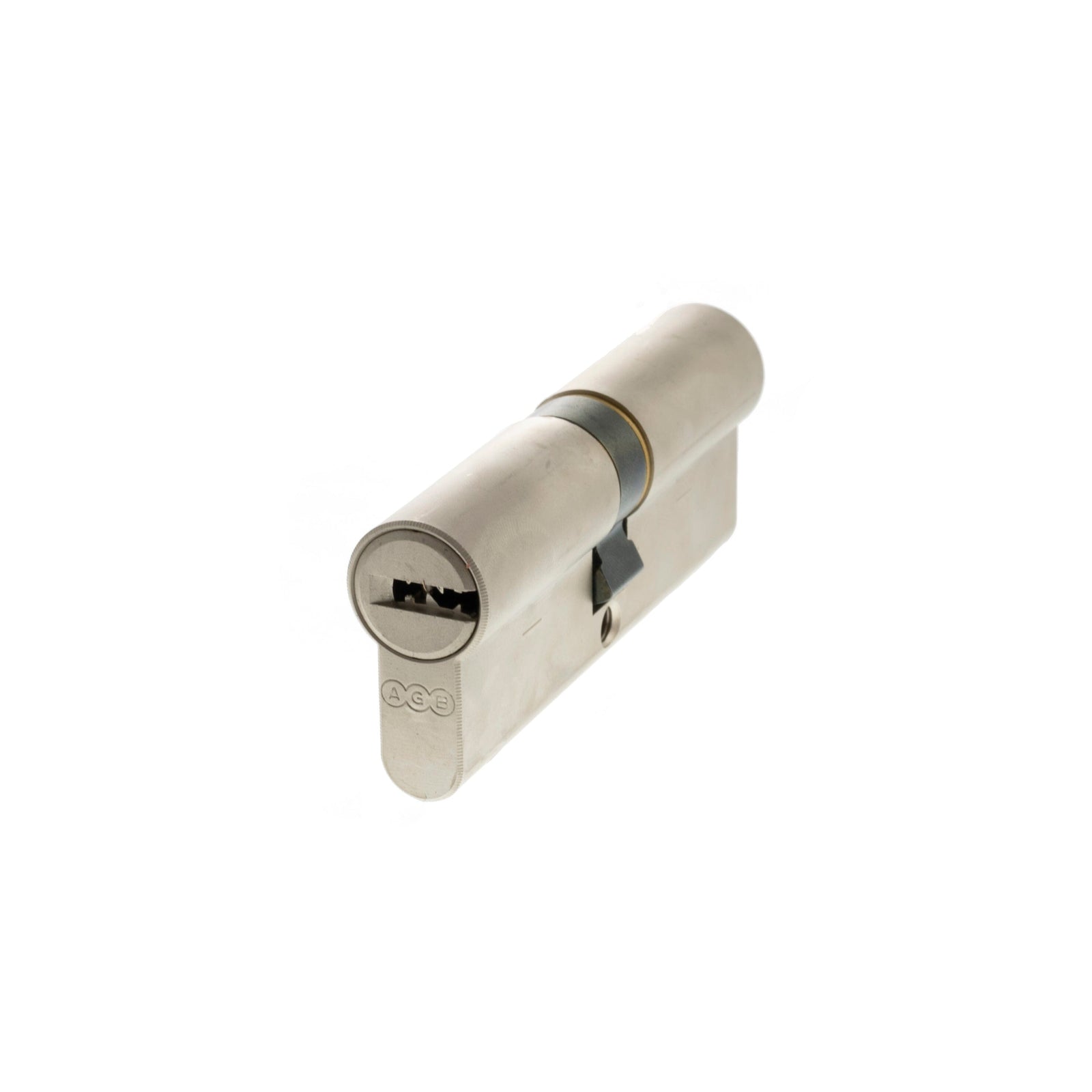 AGB Euro Profile 15 Pin Double Cylinder 40-40mm (80mm) in Satin Nickel Cylinder Atlantic
