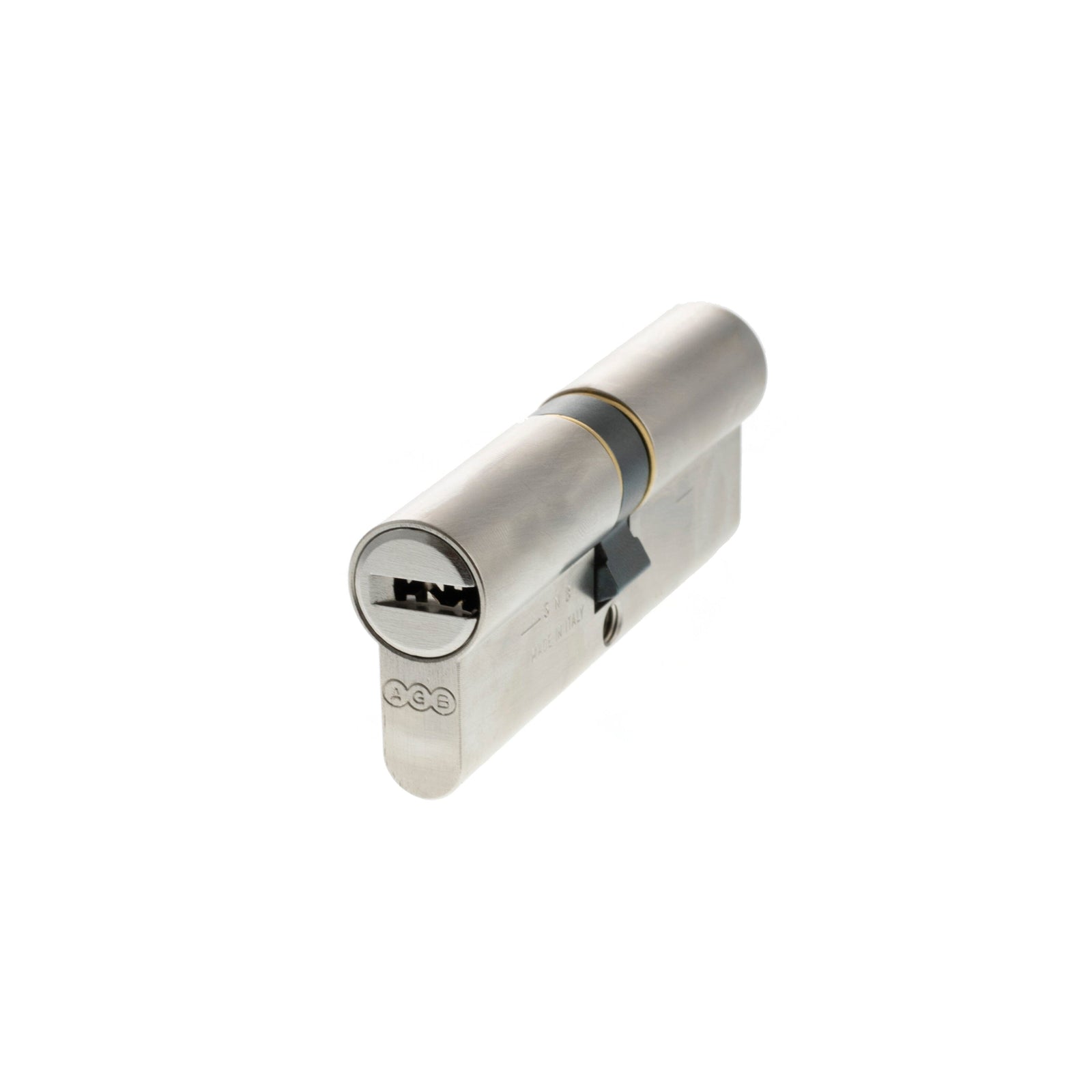 AGB Euro Profile 15 Pin Double Cylinder 40-40mm (80mm) in Satin Chrome Cylinder Atlantic