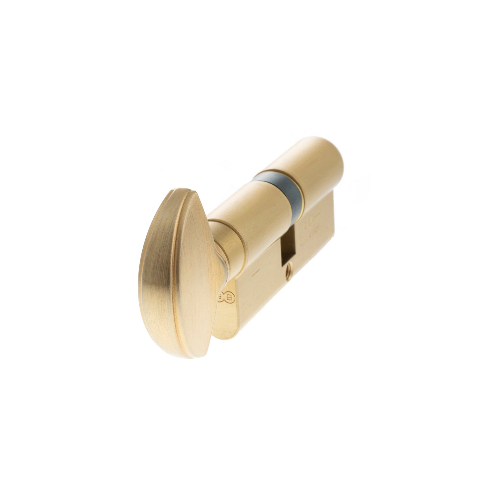 AGB Euro Profile 15 Pin Cylinder Key to Turn 35-35mm (70mm) in Satin Brass Cylinder Atlantic
