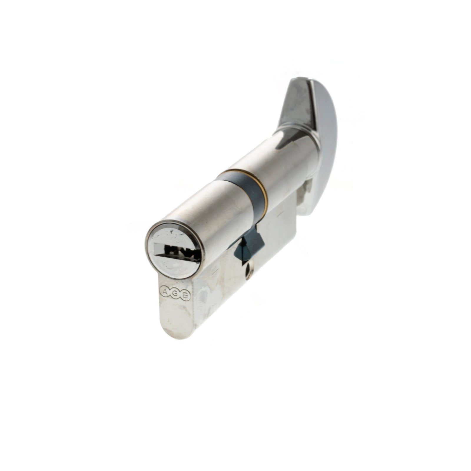 AGB Euro Profile 15 Pin Cylinder Key to Turn 35-35mm (70mm) in Polished Chrome Cylinder Atlantic